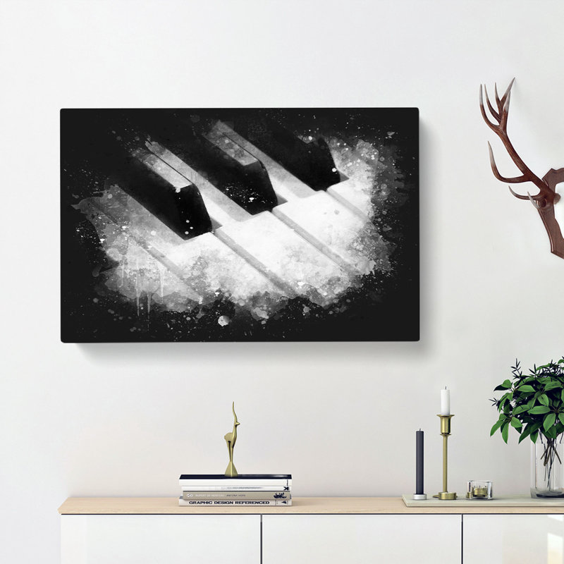 Keyboard Keys - Wrapped Canvas, 60cm H x 91cm W x 3cm D