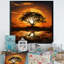 African Safari Tree Sunset Bliss - Art mural arbre-1471084217-1471084220