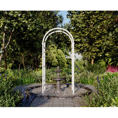 White Vinyl Garden Arbor