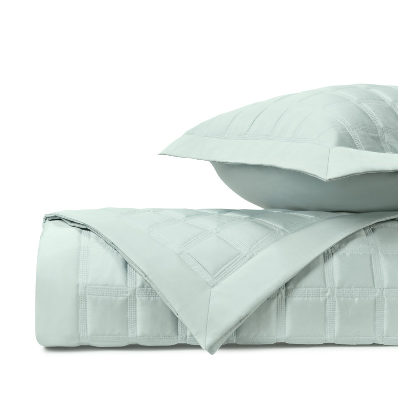 Athens 100% Cotton Sateen Coverlet, Eucalipto, King Coverlet