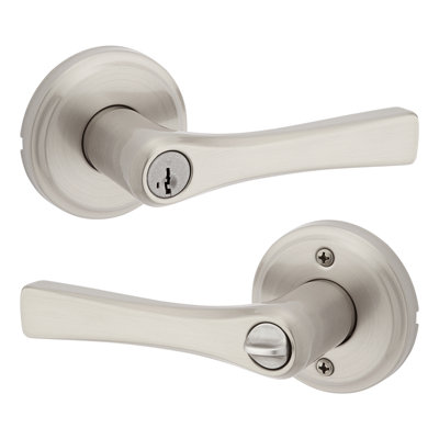 Levier de porte à clé Katella avec rosette ronde et clé intelligente