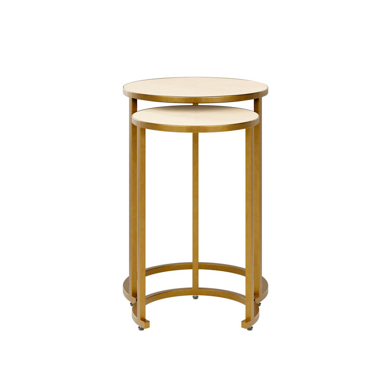 Heredia Frame Nesting Tables, Ivory