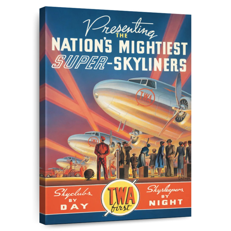 Mehar TWA Super Skyliners, 30" H x 20" W