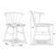 Ensemble de salle à manger, bois blanc, mobilier de salle à manger-1730701094