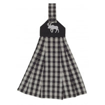 Camille Black Buffalo Check Towel Set