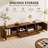 70" Mid-Century Modern TV Stand for TVs up to 80", Walnut Entertainment Center with Cable Management and Soft-Close Hinges-797608486