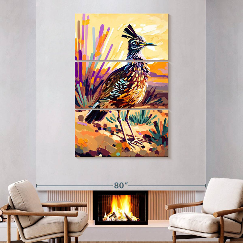 Brampt Desert Roadrunner, 74" H x 48" W