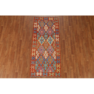 Flatweave Wool Geometric Rug