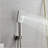 Wall Mounted Waterfall Rain Shower System with 3 Body Sprays and Handheld, Brushed Nickel