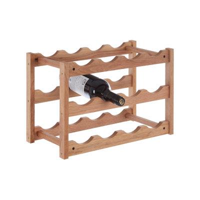 ARLA Solid Wood Wine Rack in Brown