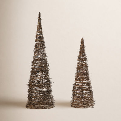 Rattan Tabletop Christmas Tree
