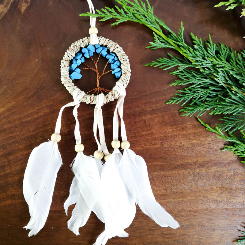 Hand Woven Jute Wall Hanging, Blue