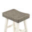 Table de salle à manger à hauteur de comptoir en bois massif - 4, transitionnelle, blanche et basse, table de 72 po, tabourets de 24,5 po, capacité de 250 lb, mobilier simple à assembler transitionnel et facile