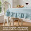 100% Cotton Plaid Tablecloth With Ruffled Edge-126333310-126333312