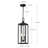 2 Lights 22.3 in Outdoor Pendant Light with Matte Black Finish