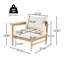  Canapé modulaire d'extérieur en L en bois d'acacia massif Terassi, beige teck clair Terassi