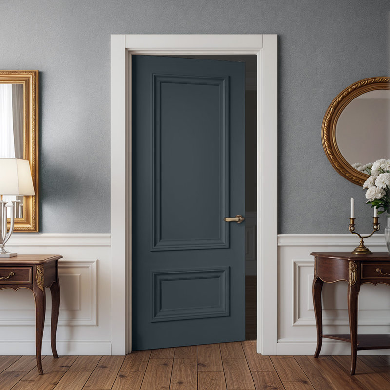 Dalle de porte intérieure 2 panneaux Palazzo, Gris anthracite, 96 x 36