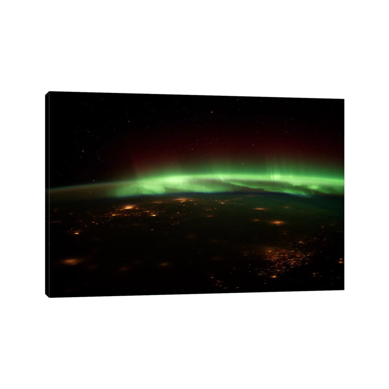 Aurora Borealis by Unknown Artist - Wrapped Canvas Print, 20.32 cm H x 30.48 cm W
