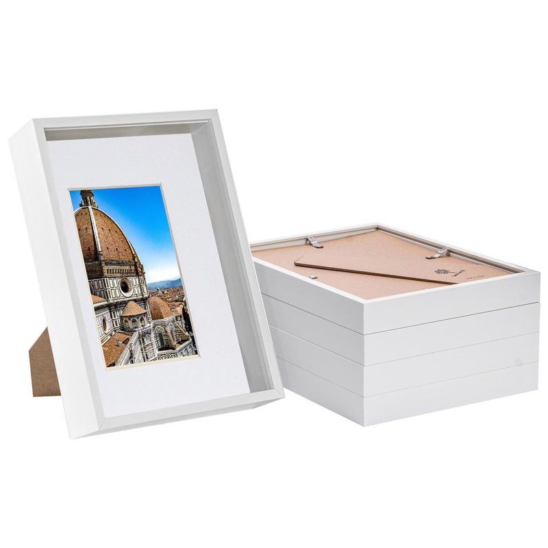 6" x 8" Plastic Box Frame, White