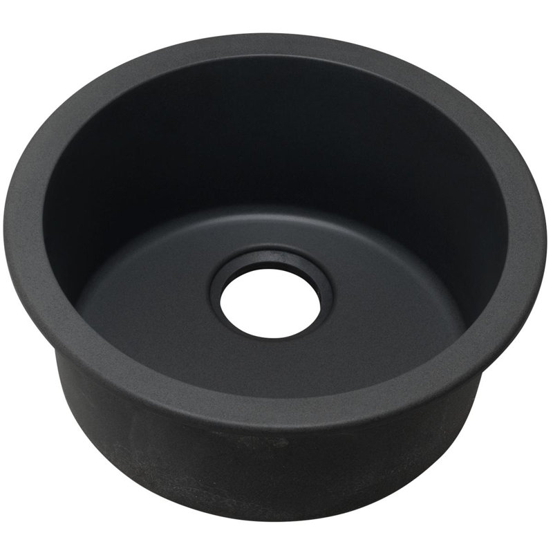 Quartz Classic 18-1/8" x 18-1/8" x 7-1/2" Dual Mount Kitchen Sink, Black