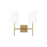 Barbara Barry Key Bathroom Bedroom Wall Fixture With White Linen Shade