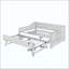 Lit de jour, lit de jour convertible rembourré avec dossier capitonné, canapé-lit polyvalent 3 en 1 avec lit gigogne escamotable et rangement latéral, parfait pour une vie compacte-131208720-131208723