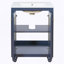 Meuble-lavabo moderne 24 po avec motif elliptique orné et charnières à fermeture douce-783065542