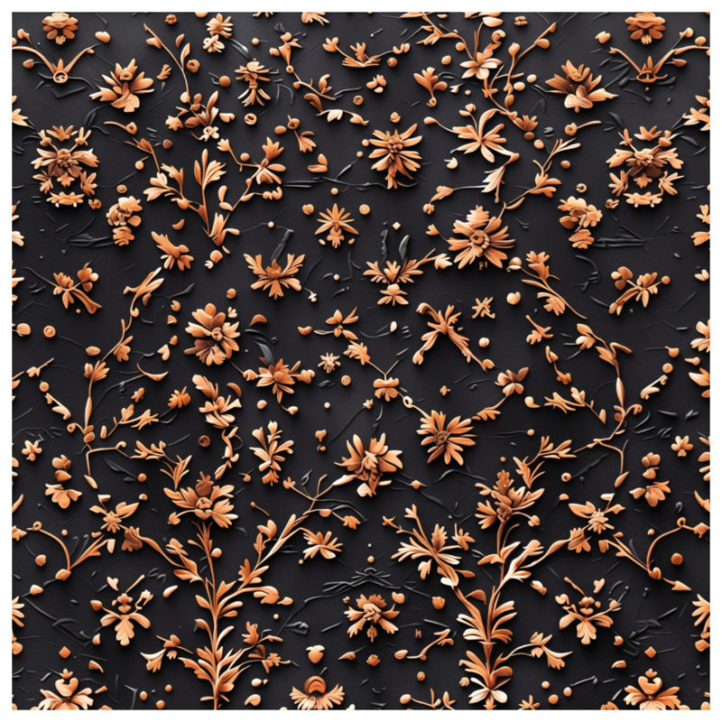Édredon bronze à motif floral, Twin