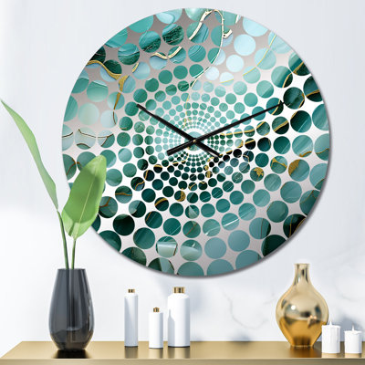 Mladan - Abstract Liquid Ink Wall Clock