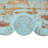 Wood 1 Shelf Scroll Blue Wall Shelf
