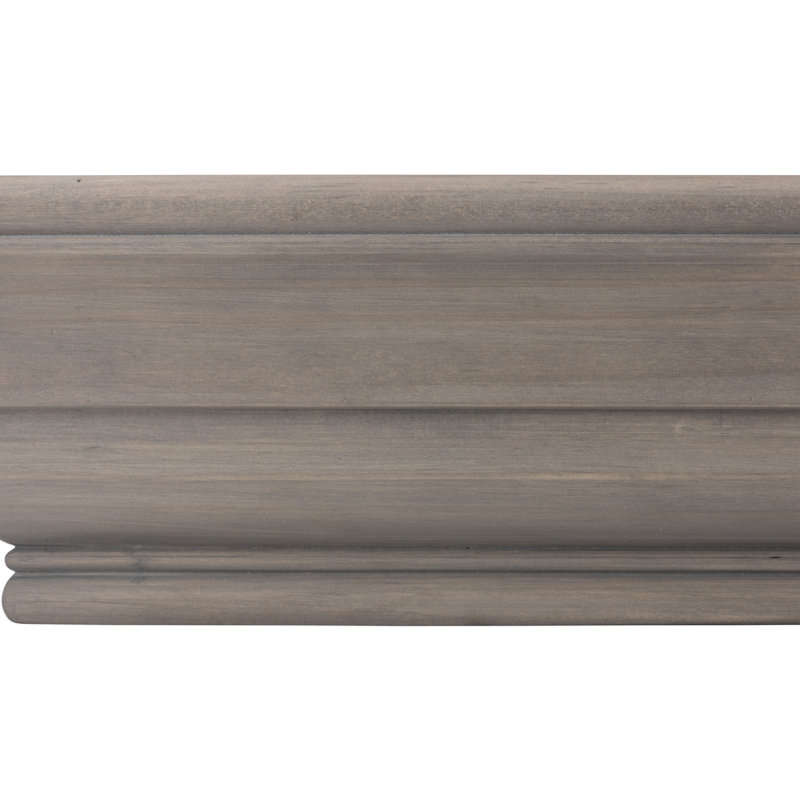 48" Ash Gray Stained Wood Floating Mantel Shelf