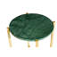 Table d'appoint | Table d'appoint en marbre vert avec structure en métal doré pour le salon | 21 po -159216350