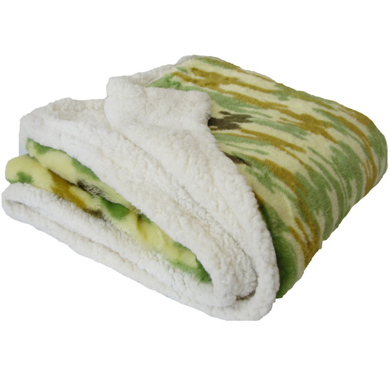 Throw Knitted Throw Blanket, Green