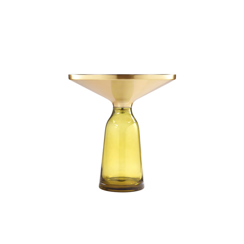 Len Steel Top End Table, Yellow