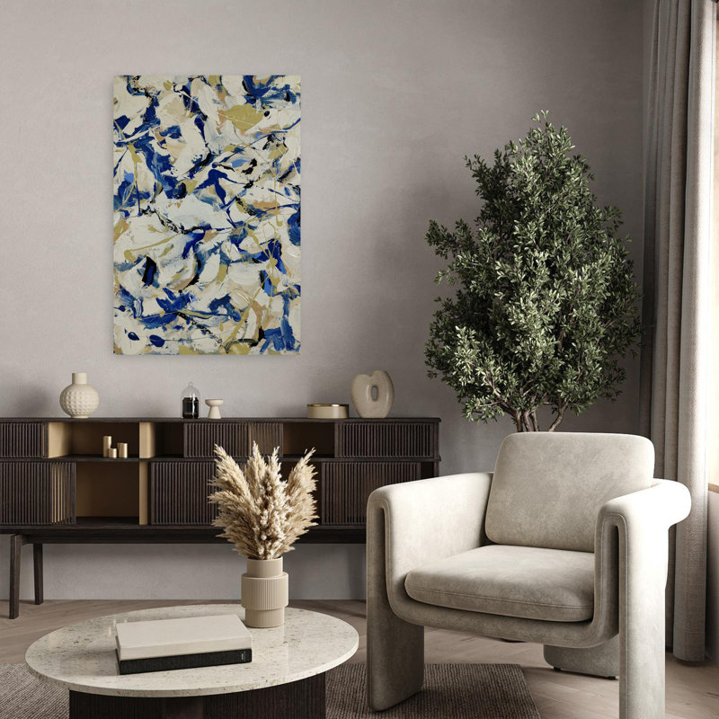 Art contemporain contemporain abstrait, H 36 po x l 24 po