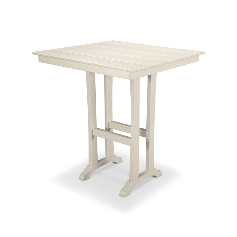 Farmhouse Trestle Counter Table, Sand Castle, 72" W x 37" L x 29" H