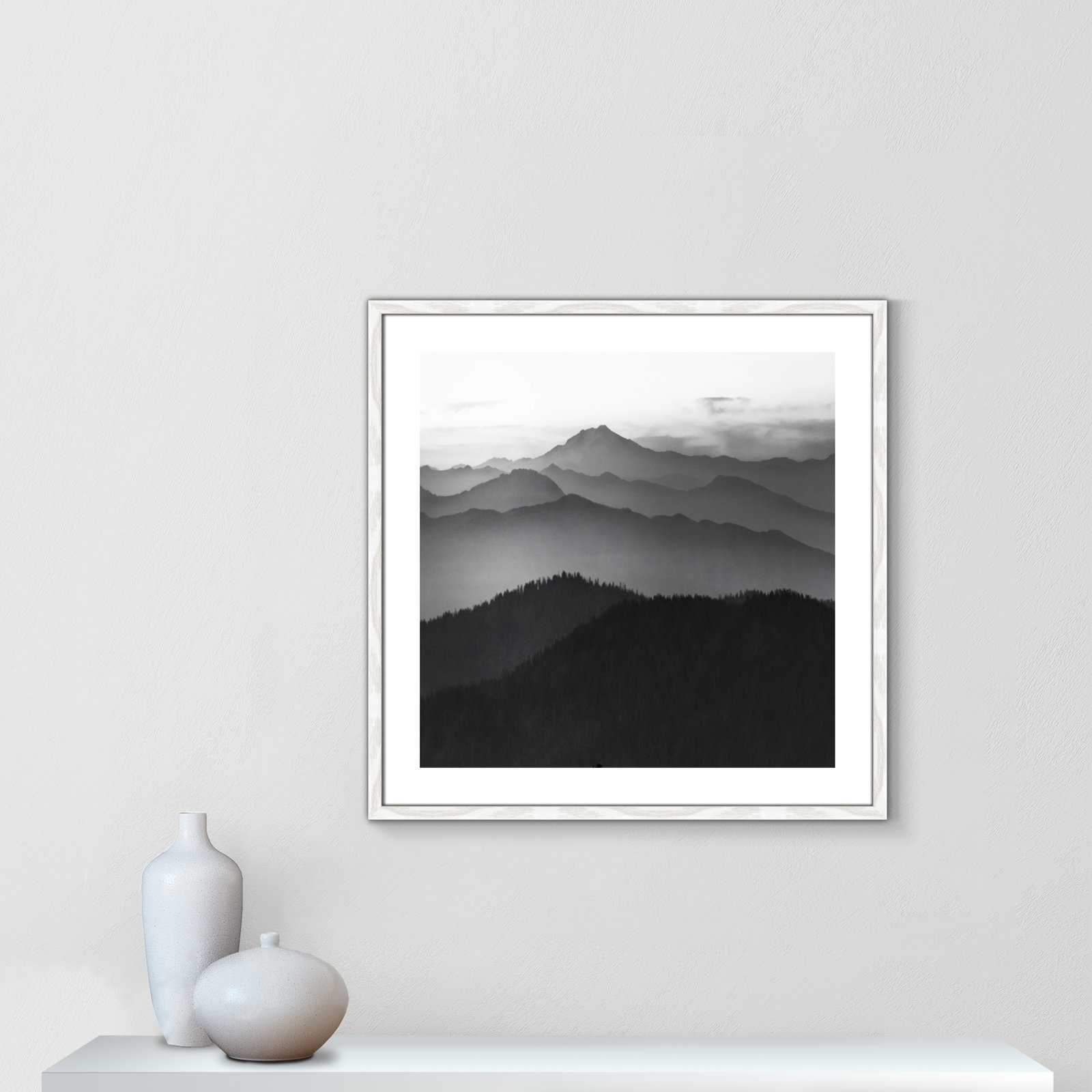 Cascades by Danita Delimont, 27.5" H x 27.5" W x 0.75" D, White Framed