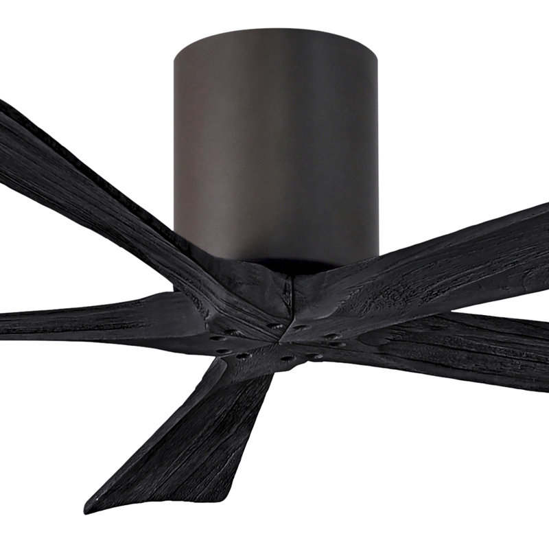 Ventilateur à pales encastré 5 pales Irene, Bronze texturé, Noir mat, 52"