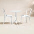 Farrah 23.6" W Round Plastic 3-Piece Patio Bistro Set with Stackable Chairs