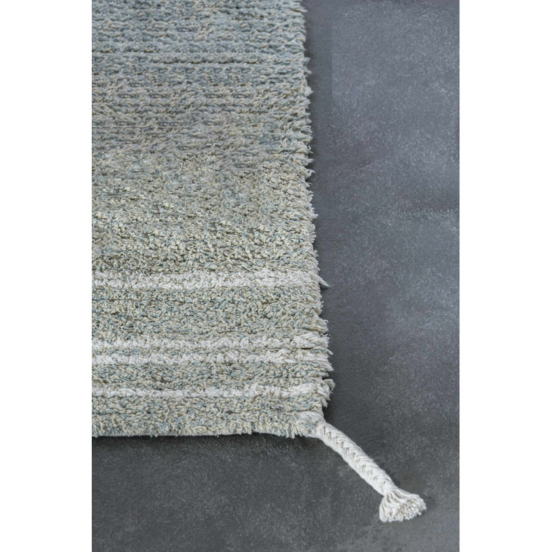 Reversible Washable Rug Twin Vintage Blue, Rectangle 2'7" x 4'7"
