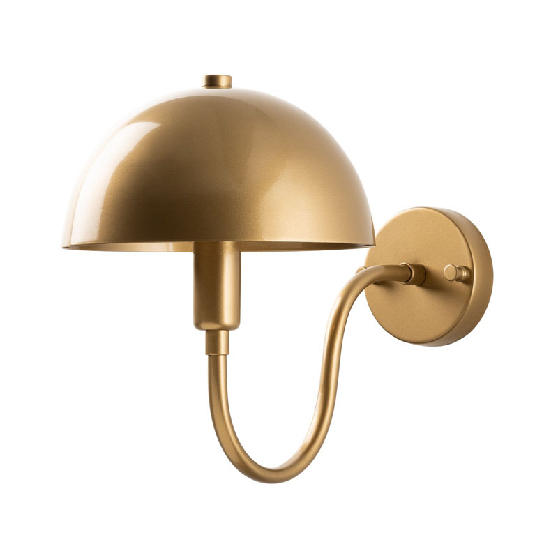 Gold Metal Wall Lamp, 7.9 x 13.8 x 10.6 inches | IP20 Rated, E14 Socket (Max 40W) | Elegant Design for Living Room, Bedroom & Hallway | Durable Metal Body & Cap | Stylish Lighting Solution for Home Decor