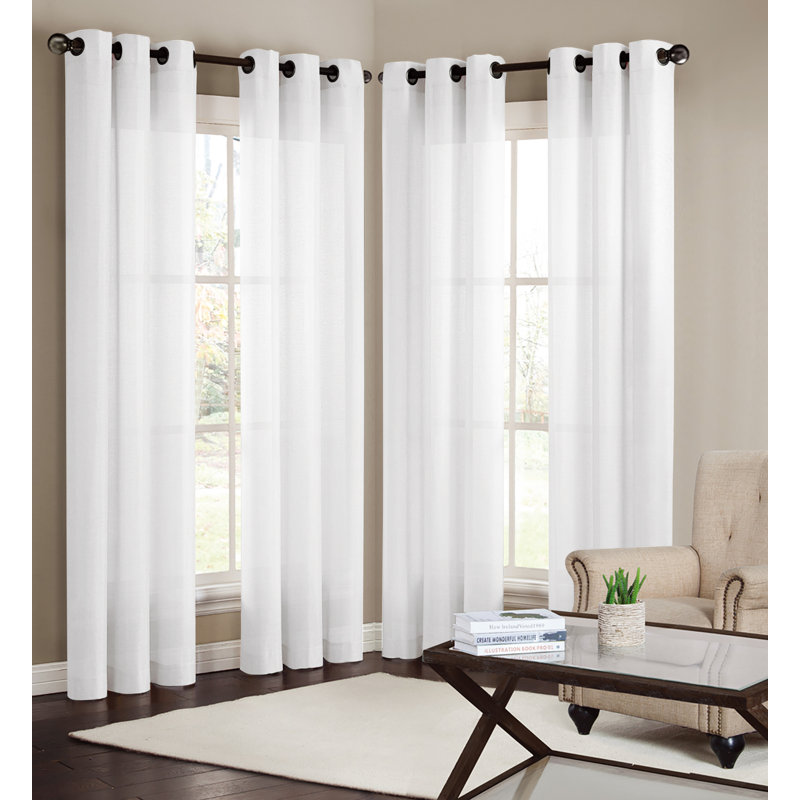 Morfaw Room Darkening Curtain, White