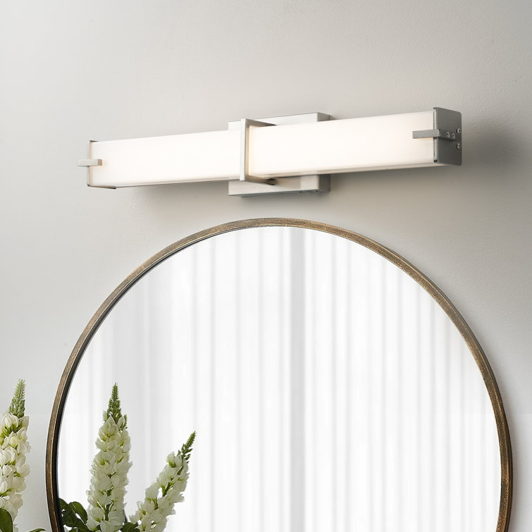 25" Dimmable LED 25W Vanity Light 3000K/4000K/5000K CCT Adjustable in Brushed Nickel