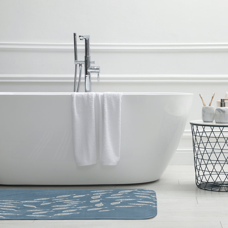 Tapis de bain Beach, Bleu, L 21 po x L 34 po