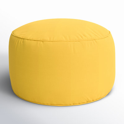 Demi Round Upholstered Outdoor Ottoman with Sunbrella® Cushion