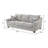 Boucle Upholstered Sofa Light Grey