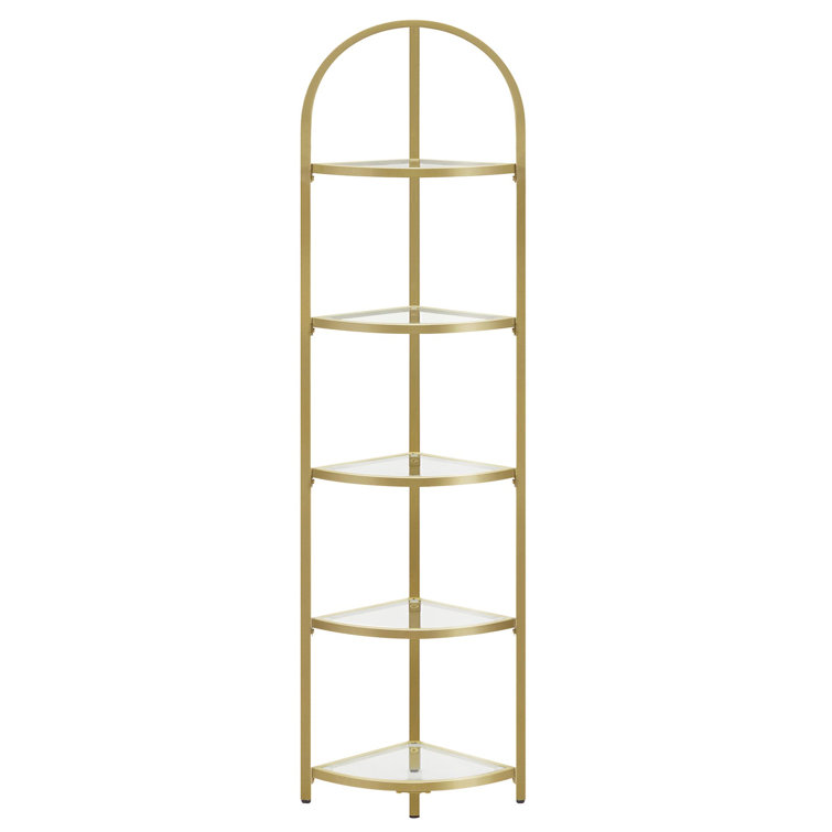 Lailamarie 62" H x 11" W Stainless Steel Corner Bookcase