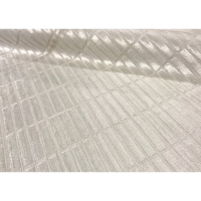 Hand-Knotted High-Quality White Area Rug