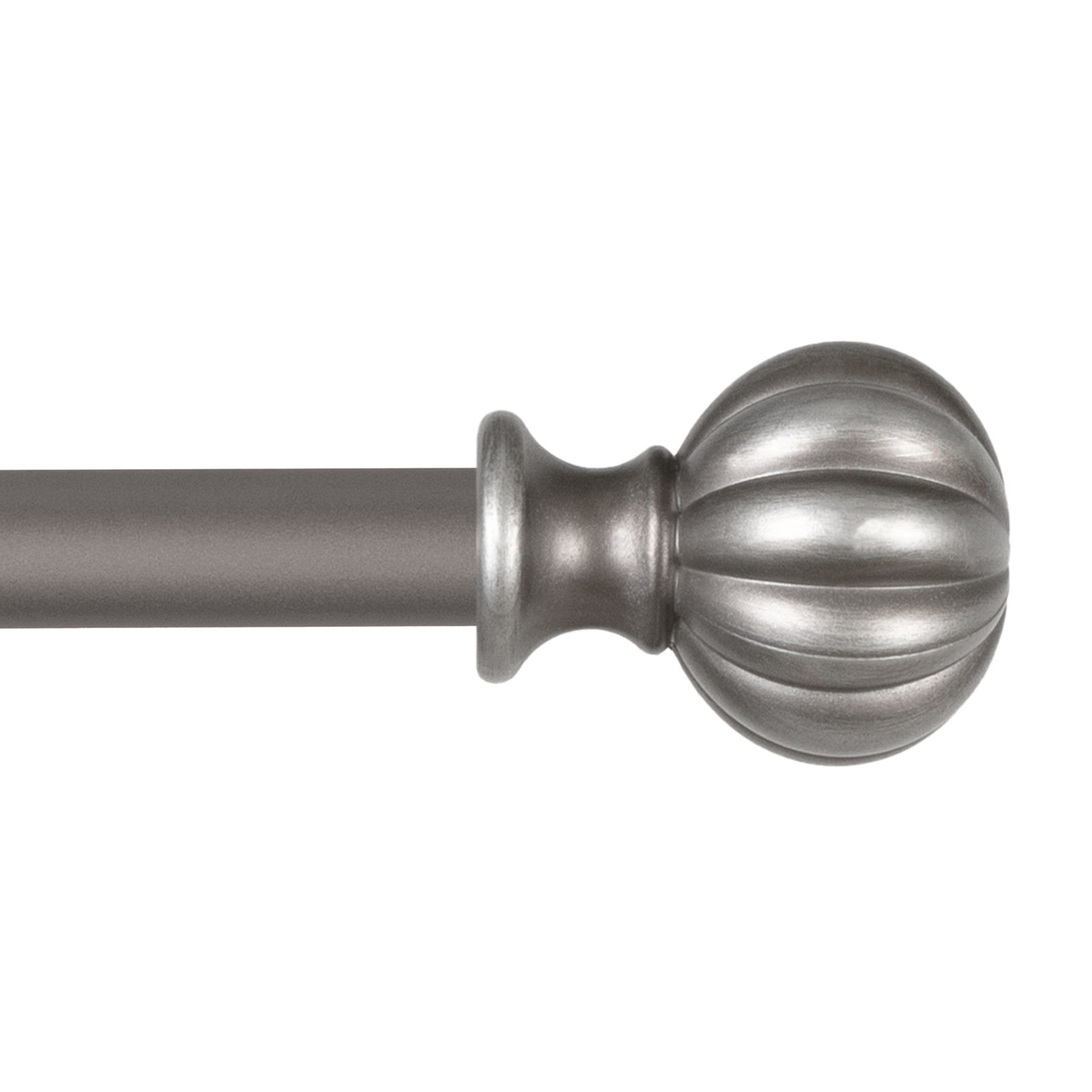 Lowri Rachel Curtain Rod, 28" - 48", Italian Pewter