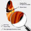 Horloge murale orange abstraite et chaleureuse fractale IV - Fractals-104242845